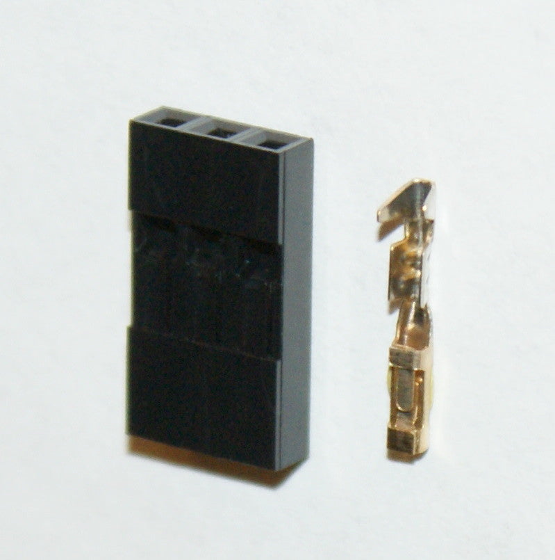 2.54mm 1x3 Connector & Housing Kit - 6 pack