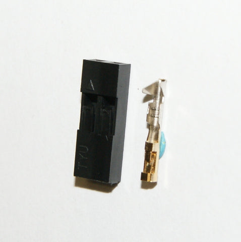 2.54mm 1x2 Connector & Housing Kit - 6 pack
